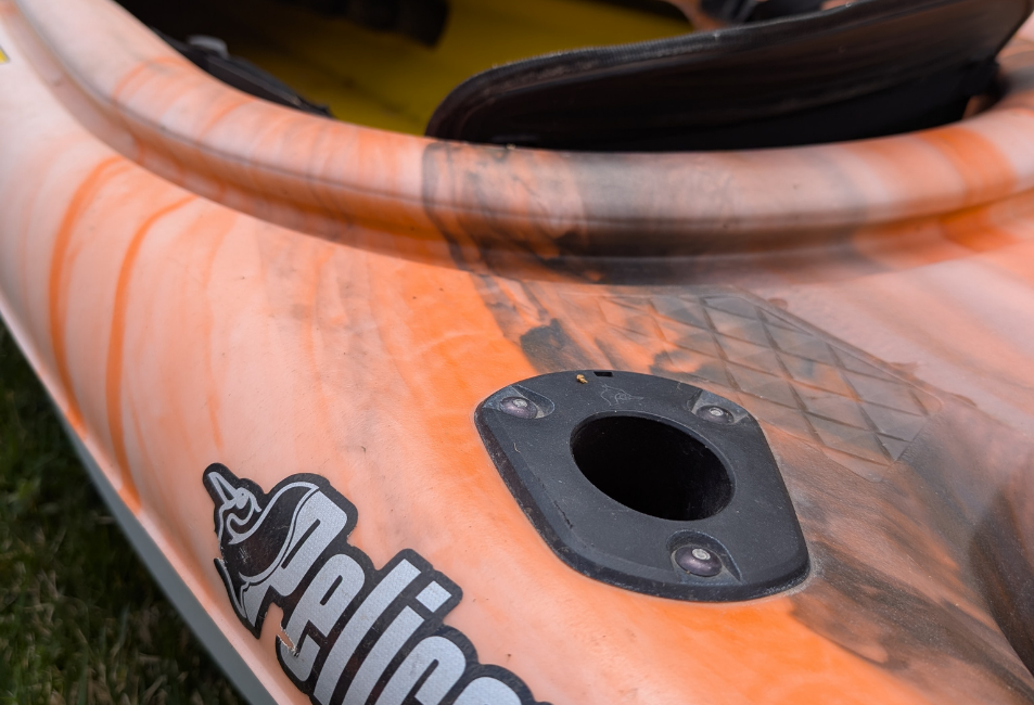Orange kayak for rent